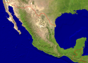 Mexiko Satellit + Grenzen 2000x1416